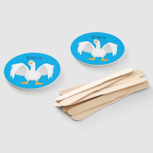 奇妙おもしろいな家庭向けグース漫画イラストレーション ハンドファン (組立なし)