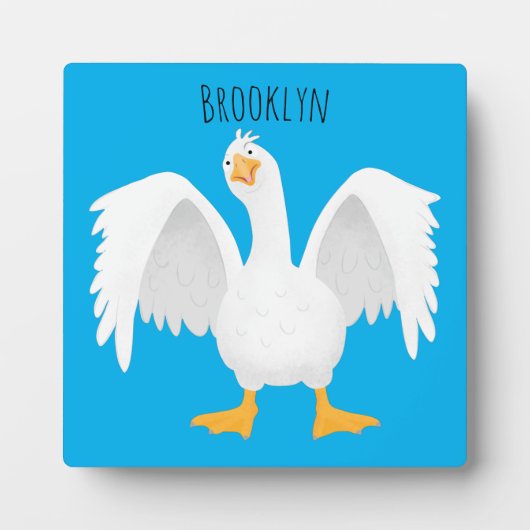 奇妙おもしろいな家庭向けグース漫画イラストレーション フォトプラーク (正面)