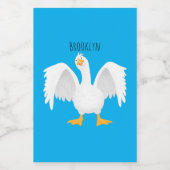 奇妙おもしろいな家庭向けグース漫画イラストレーション フードラベル (シングルラベル)