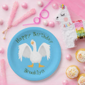 奇妙おもしろいな家庭向けグース漫画イラストレーション ペーパープレート (パーティー)