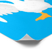 奇妙おもしろいな家庭向けグース漫画イラストレーション ポスター (角)