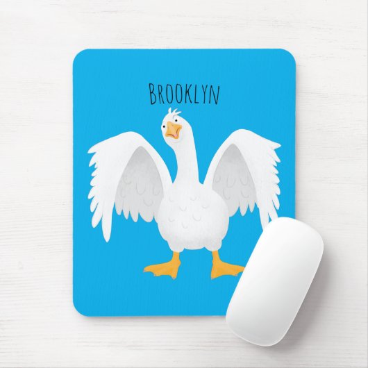 奇妙おもしろいな家庭向けグース漫画イラストレーション マウスパッド (マウス)