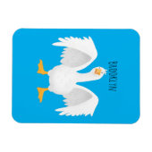 奇妙おもしろいな家庭向けグース漫画イラストレーション マグネット (横)