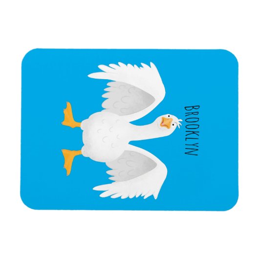 奇妙おもしろいな家庭向けグース漫画イラストレーション マグネット (横)