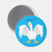 奇妙おもしろいな家庭向けグース漫画イラストレーション マグネット (正面/裏面)