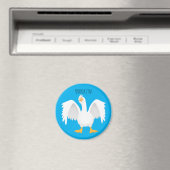 奇妙おもしろいな家庭向けグース漫画イラストレーション マグネット (インサイチュ (食洗機))