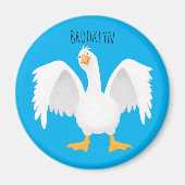 奇妙おもしろいな家庭向けグース漫画イラストレーション マグネット (正面)