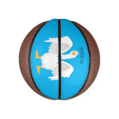 奇妙おもしろいな家庭向けグース漫画イラストレーション ミニバスケットボール (縦)