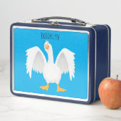 奇妙おもしろいな家庭向けグース漫画イラストレーション メタルランチボックス (インサイチュ)