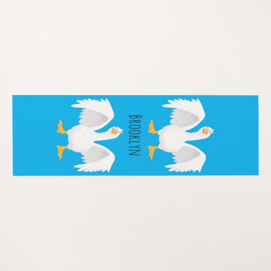 奇妙おもしろいな家庭向けグース漫画イラストレーション ヨガマット (裏面(横))