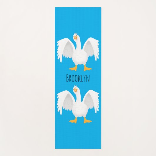 奇妙おもしろいな家庭向けグース漫画イラストレーション ヨガマット (正面)