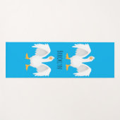 奇妙おもしろいな家庭向けグース漫画イラストレーション ヨガマット (正面(横))