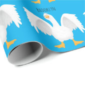 奇妙おもしろいな家庭向けグース漫画イラストレーション ラッピングペーパー (ロールコーナー)