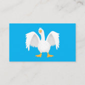 奇妙おもしろいな家庭向けグース漫画イラストレーション 名刺 (裏面)