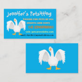 奇妙おもしろいな家庭向けグース漫画イラストレーション 名刺 (正面/裏面)