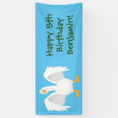 奇妙おもしろいな家庭向けグース漫画イラストレーション 横断幕 (縦)