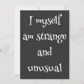 奇妙で珍しいホリデーカード – ゴシック シーズンカード (正面)