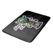 奇妙で珍しい紫の緑のハートブードゥーベア バスマット (アングル)