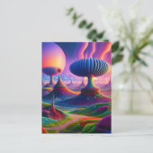 奇妙なものを持つ超現実的で不条理な風景 ポストカード (スタンド正面)