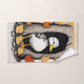 奇妙なアヒルと紅葉パターンデザイン バスタオルセット (ハンドタオル)