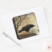 奇妙なカラス スクエアシール (封筒)