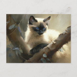 奇妙なクライマー・シャム子猫 ポストカード