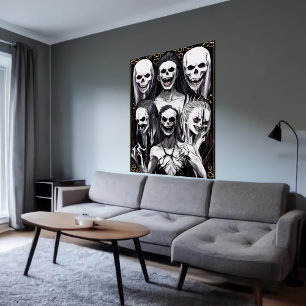 奇妙なクール家族ポートレート   AI Art ポスター