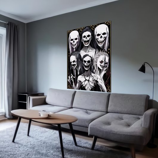 奇妙なクール家族ポートレート | AI Art ポスター