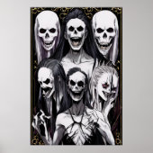 奇妙なクール家族ポートレート | AI Art ポスター (正面)