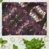 奇妙なシェイプを生成する三角形のミラーリング キッチンタオル (折り畳み)