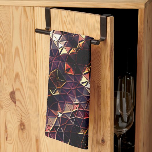 奇妙なシェイプを生成する三角形のミラーリング キッチンタオル (三つ折り)