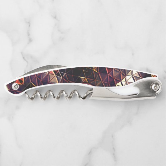 奇妙なシェイプを生成する三角形のミラーリング ソムリエナイフ (裏面)