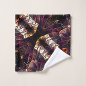 奇妙なシェイプを生成する三角形のミラーリング バスタオルセット (ウォッシュタオル)