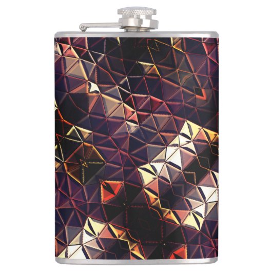 奇妙なシェイプを生成する三角形のミラーリング フラスク (正面)