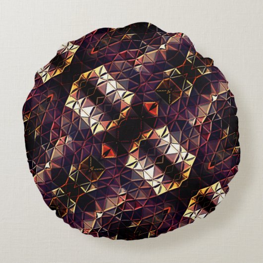 奇妙なシェイプを生成する三角形のミラーリング ラウンドクッション (裏面)