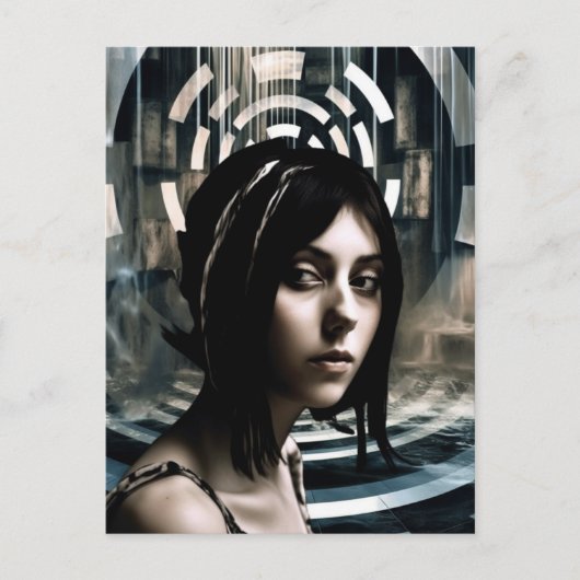 奇妙なスイミングプール ポストカード (正面)