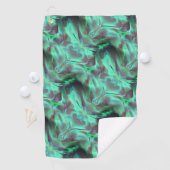 奇妙なスクラッチされたサテンのトーン、緑がかった炭素へ ゴルフタオル (インサイチュ)