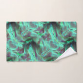 奇妙なスクラッチされたサテンのトーン、緑がかった炭素へ バスタオルセット (ハンドタオル)