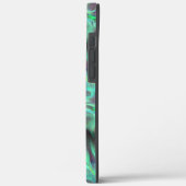 奇妙なスクラッチされたサテンのトーン、緑がかった炭素へ Case-Mate iPhoneケース (裏面 / 左)