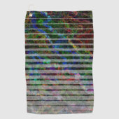 奇妙なストライプカラフルの傷と線 ゴルフタオル (正面)
