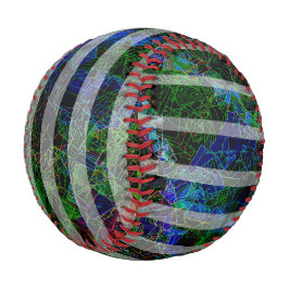 奇妙なストライプカラフルの傷と線 野球ボール