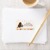 奇妙なチョコレートラブラドール子犬 ラベル (インサイチュ)