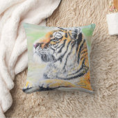 奇妙なトラ絵画ガの クッション (ブランケット)