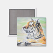 奇妙なトラ絵画ガの マグネット (正面/裏面)