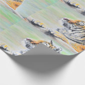 奇妙なトラ絵画ガの ラッピングペーパー (角)