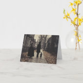 奇妙なハロウィーンのシーンのトリックまたは治療 カード (黄色い花)