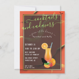 奇妙なハロウィーンパロディカクテルとキャダバー 招待状