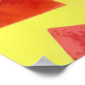 奇妙なパッシフローラフラワージオメトリックアート抽象芸術 ポスター (角)