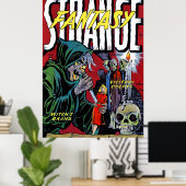 奇妙なファンタジーザ怖い魔女ヴィンテージ漫画 ポスター (ホームオフィス)