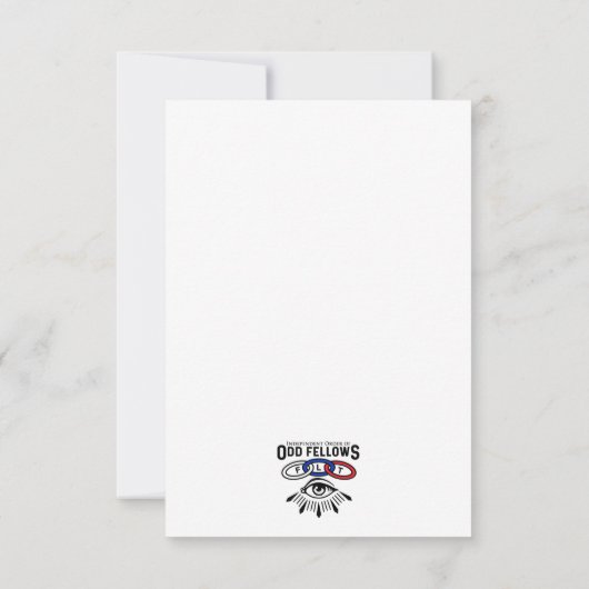 奇妙なフェロー象徴的なバニタス サンキューカード (裏面)